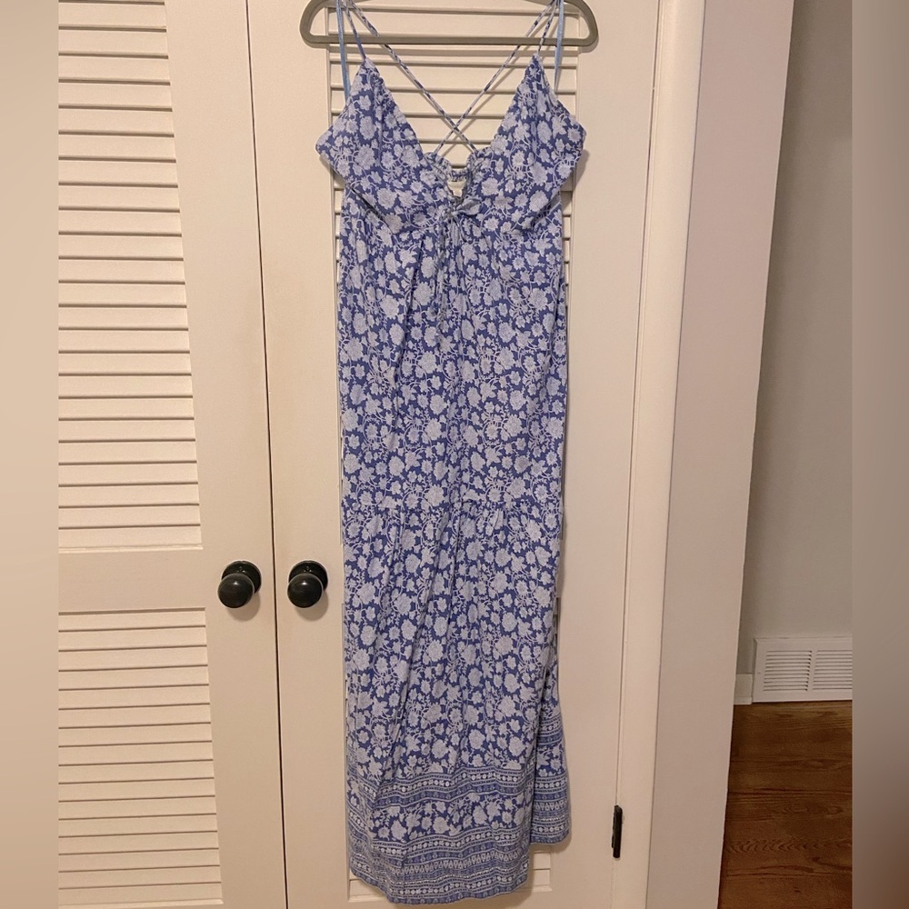 Never Been Worn Blue Floral Maxi Dress